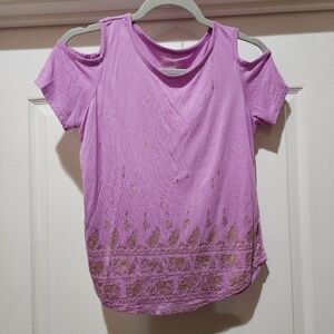 Mudd Lavender Purple short sleeve shirt Size 14